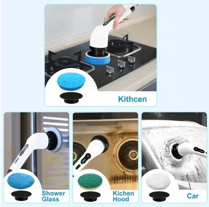 9 in 1 Cleaning Brush Spin Scrubber