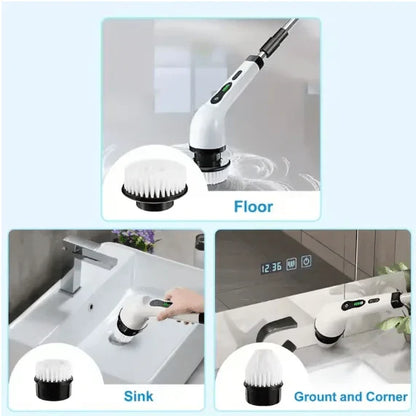 9 in 1 Cleaning Brush Spin Scrubber