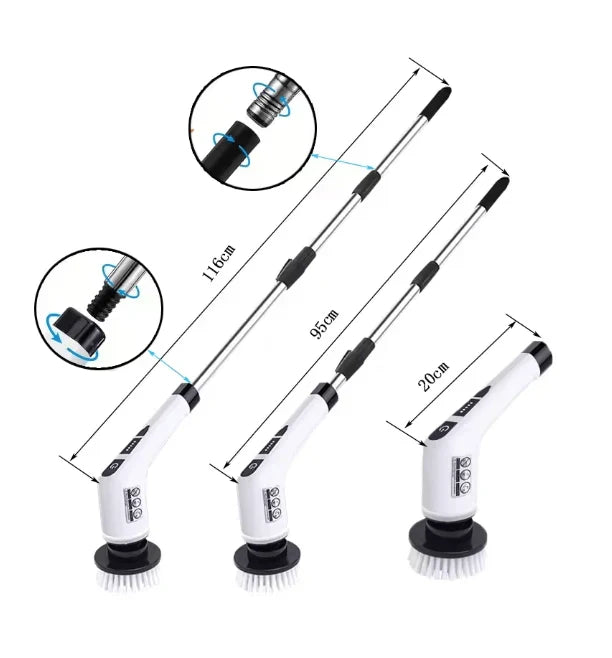 9 in 1 Cleaning Brush Spin Scrubber
