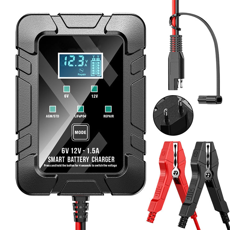 1.5A 6V 12V Automatic Battery Charger