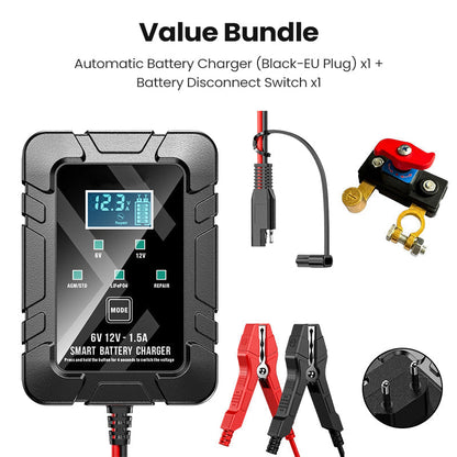 1.5A 6V 12V Automatic Battery Charger
