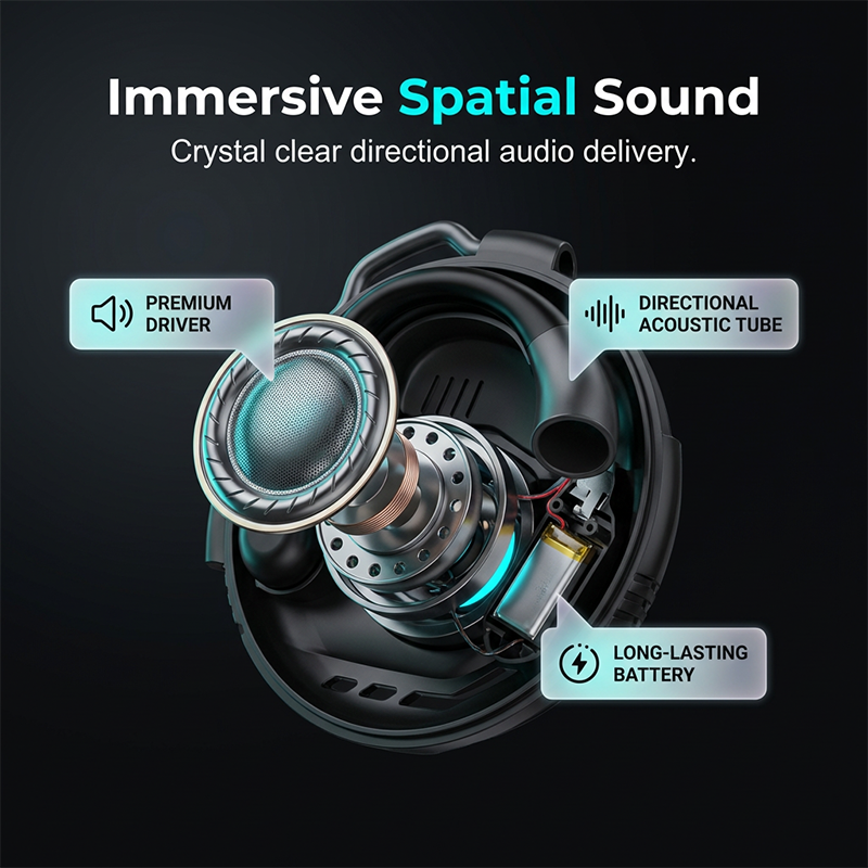 Open-Ear Bone Conduction Gaming Earphone